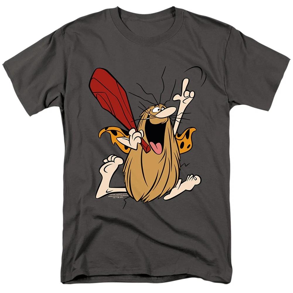Captain Caveman - Captain Caverman - Unisex Short Sleeve Children s T-shirt - Gray 130