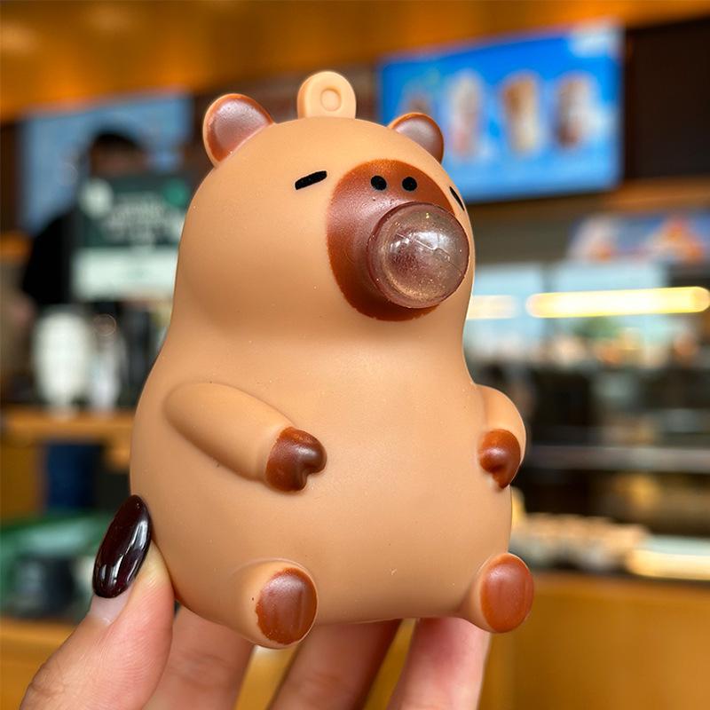 Creative Capybara Bubble Blowing Squeeze Toy: Viral Decompression Toy for Kids and Stress Relief