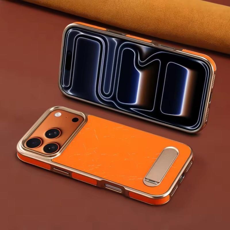 Geeignet für iPhone 17 16 15 14 13 Pro Max Plus Air-Leder magnetisch kabelloses Laden versteckte Halterung Handyhüllen