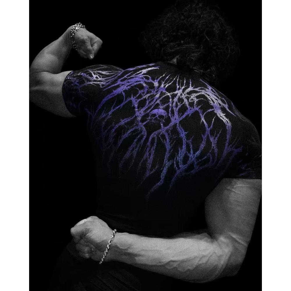 Fitness Short Sleeved Sports Elastic Quick Drying Tight Fitting Clothes for Couples