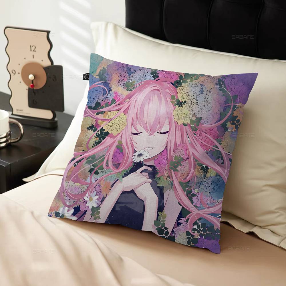 Megurine Luka Cartoon Pillow Cover for Bedroom Room and Living Room Sofa Decorative Cushion Cover