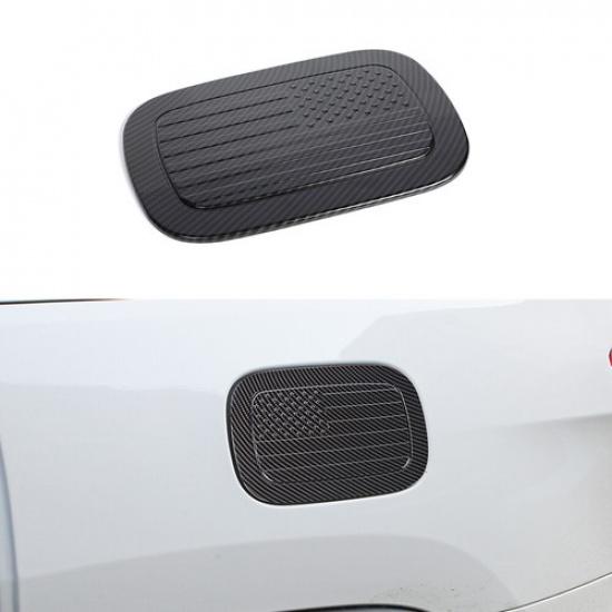 Door Gas Cap Fuel Tank Cover Trim For Jeep Grand Cherokee 2011- Carbon Fiber