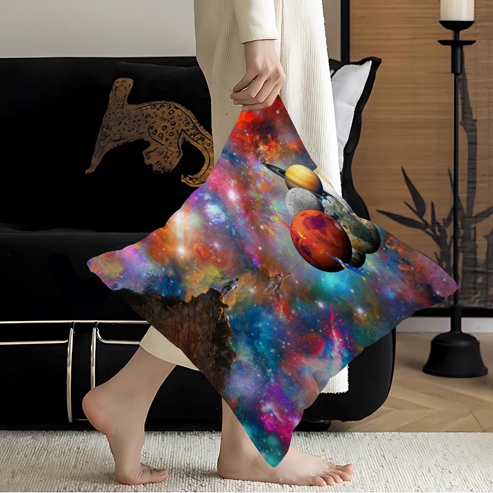Cosmic Galaxy Decorative Room Aesthetics Pillow Case Home Decor Bedroom Sofa Bed Couch Pillow Cover 45x45