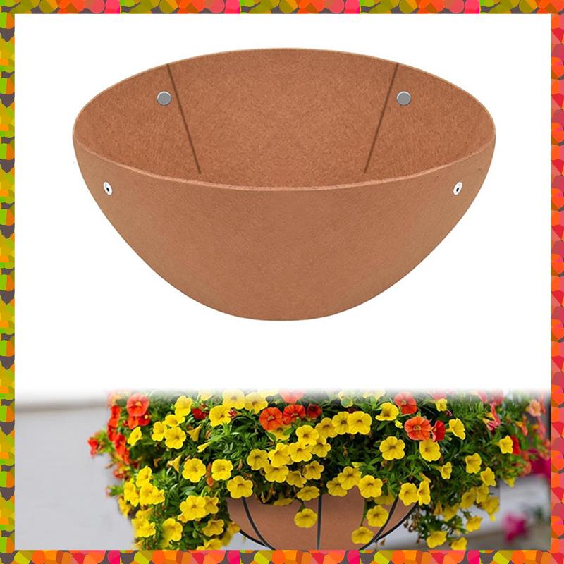 Promotion! 3PCS Landscape Felt Hanging Basket Liners For Indoor And Outdoor Flower Arrangements - Round Planter Inserts