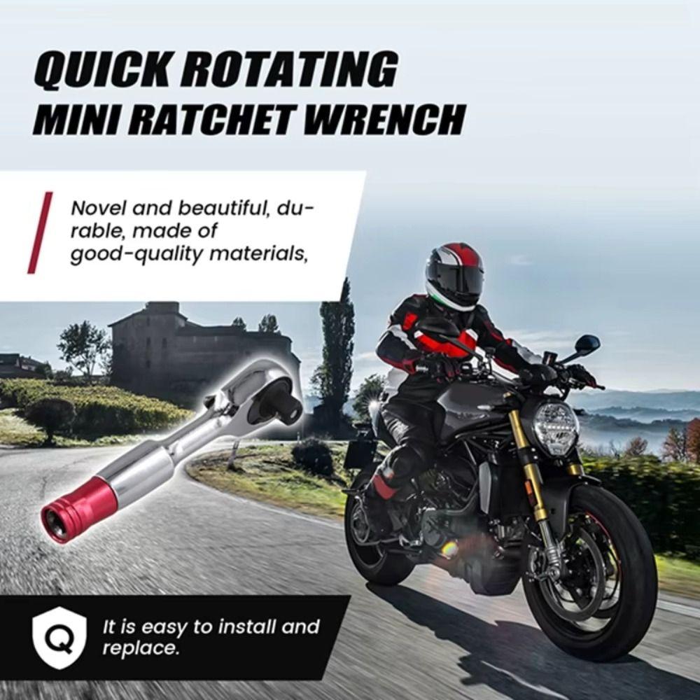 Portable Mini Ratchet Socket Wrench Anti-skid Handle 2-In-1 Wrench Double End Wrench  Hand Tools