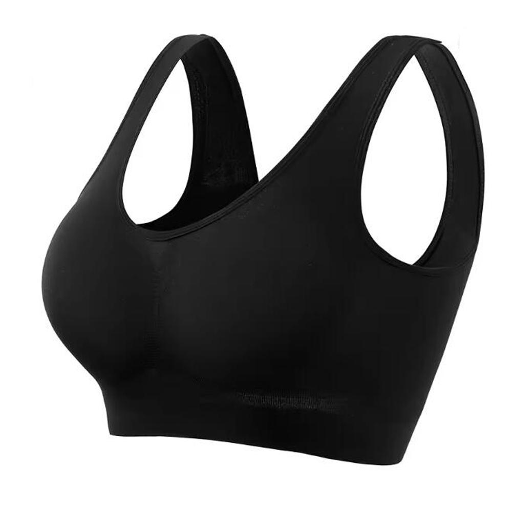 New Women's S-5XL Seamless Bra Push-Up Sports Bra Non-wire Crop Tops Solid Color Sexy Lingerie No Pads Breathable Female Brassiere