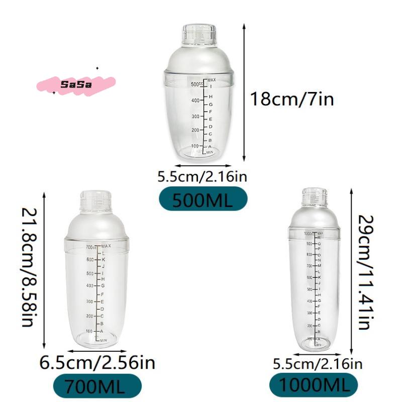 3/5/7Pcs Cocktail Shaker Set with Measuring Jiggers Hand Shaker Tools for Bartending Home Bar Mixed Drink Preparation