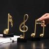 Golden Finish Musical Notes Statues | Beautiful Home Decor - (Pack of 3, Golden)