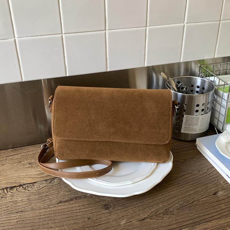 Suede bag women's large capacity 2025 new autumn and winter versatile messenger bag single shoulder underarm commuter small square bag