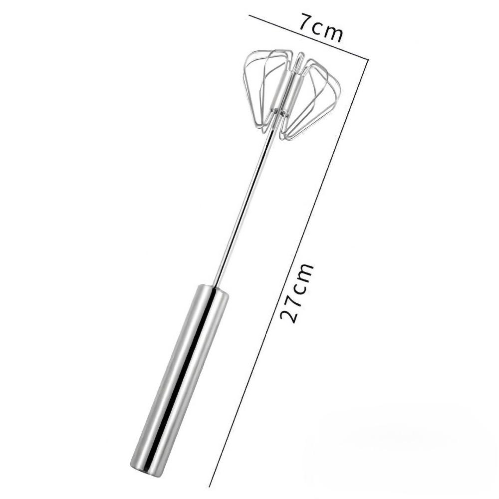 

Stainless Steel Egg Beater, 10 Inch Hand Rotary Whisk with 22mm Grip, 7cm Whisk Head for Cooking & Baking серебряный