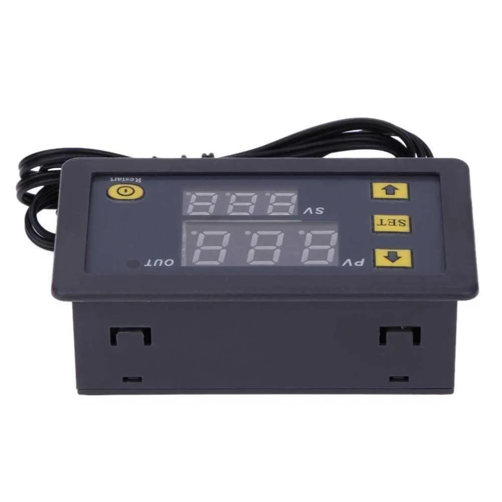 Mini W3230 DC 12V 24V AC110-220V Probe Line Digital Temperature Control LED Thermostat Regulator Heat/Cooling Control Instrument