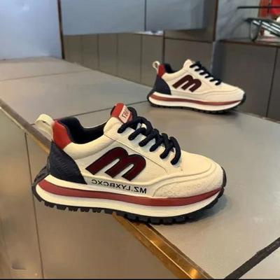 Casual herenschoenen plateau sneakers, vier kleuren