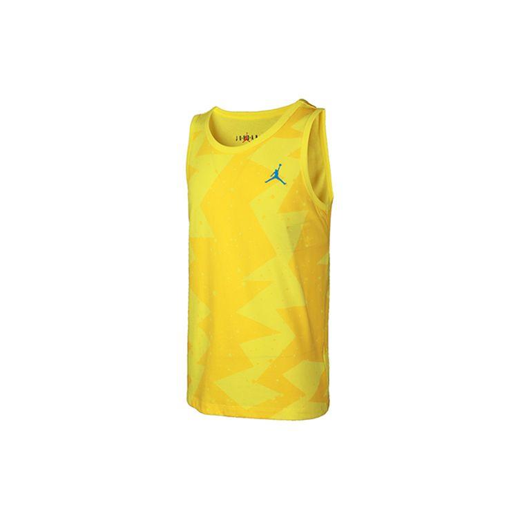 Jordan Printed Poolside Basketball Tank Top Men Tops Yellow CJ6231-728