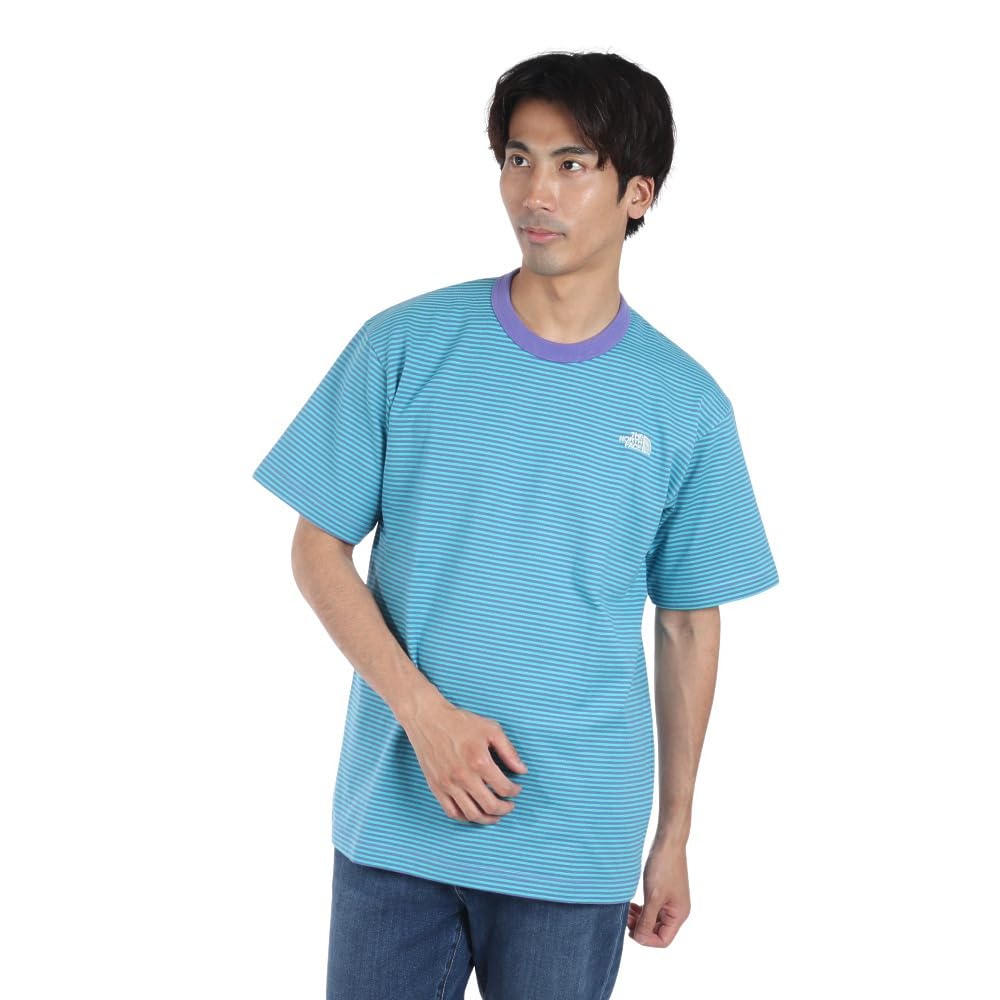 

Футболка North Multi Border Optic Aqua XL [The Face] Короткий рукав Фиолетовый/Гейзер