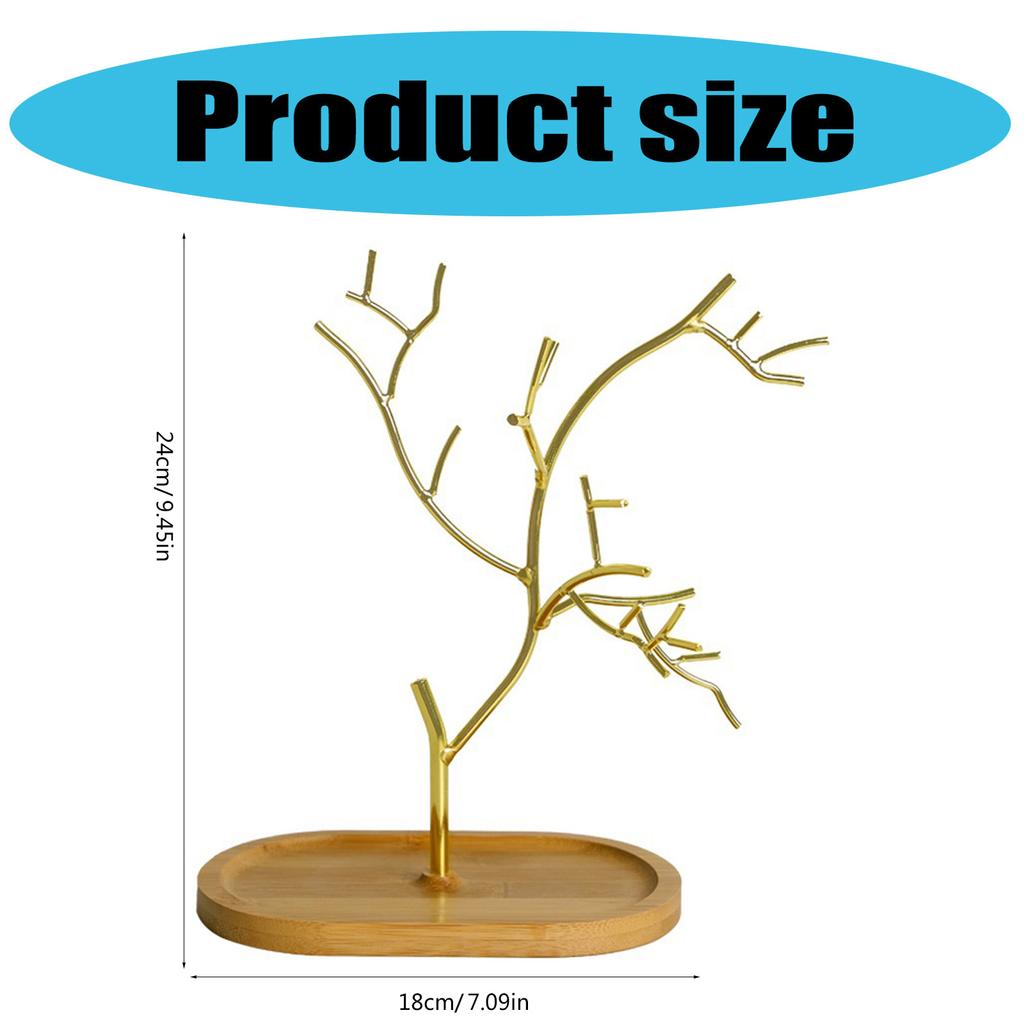 Efficient Metal Jewelry Organizers Jewelry Tree Stand Tree Shape Necklace Stand Necklace Storage Holder Metal Texture