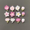 4/12pcs Fridge Magnets Blossom Cherry Flower Pastoral Cute Refrigerator Magnetic Sticker Message Whiteboard Sticker