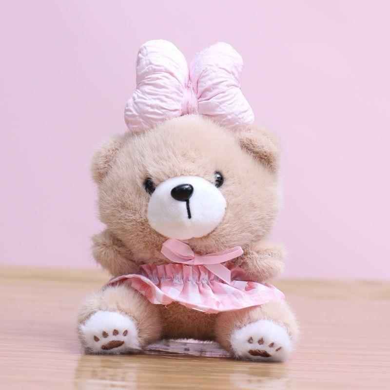 

Adorable Bow Bear Cushion Plushie Kids Room Decor Collection рожевий