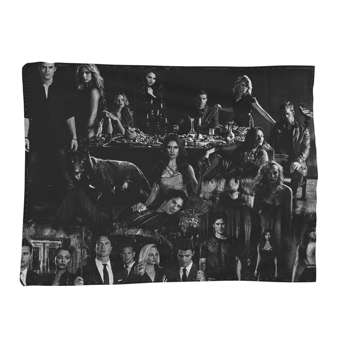

The Vampire Diaries Damon Salvatore Blanket Soft Warm Flannel Throw Blanket Plush for Bed Living room Picnic Travel Home Sofa 80x120cm