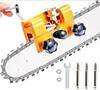 Professional Hand Cranked Chainsaw Sharpener with 3 Grinding Rods Portable Chainsaw Chain Sharpening Jig Tool for Chain Saw