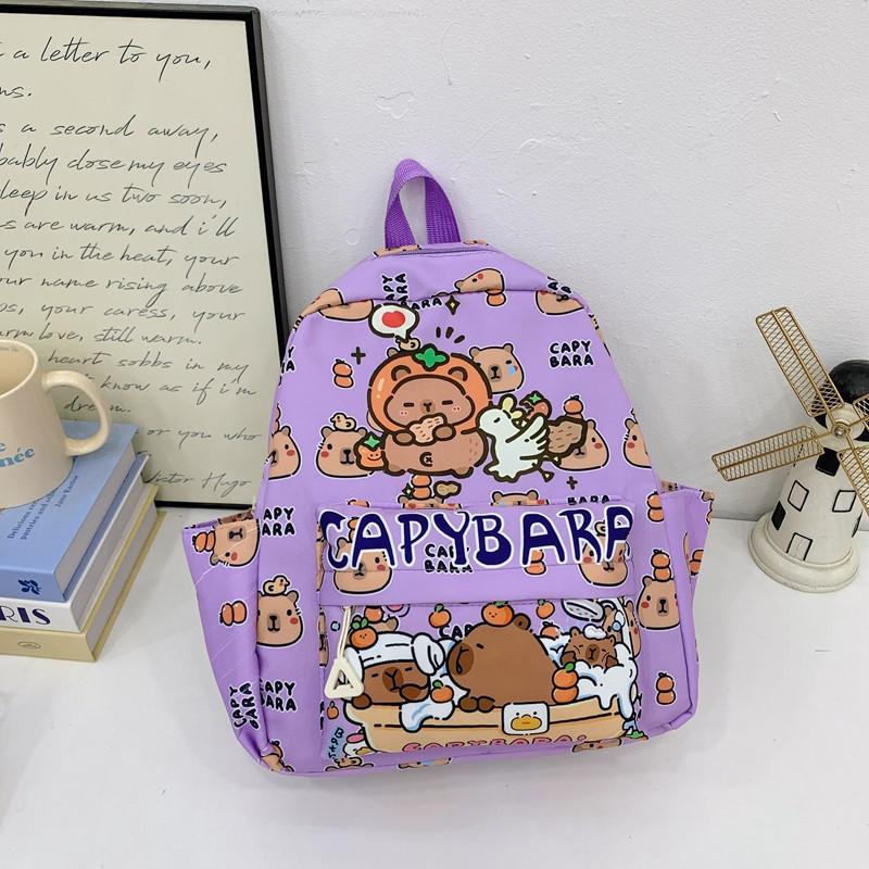 School Bag New Cute Kapibara Backpack Lightweight Versatile Large-capacity Children's Bag