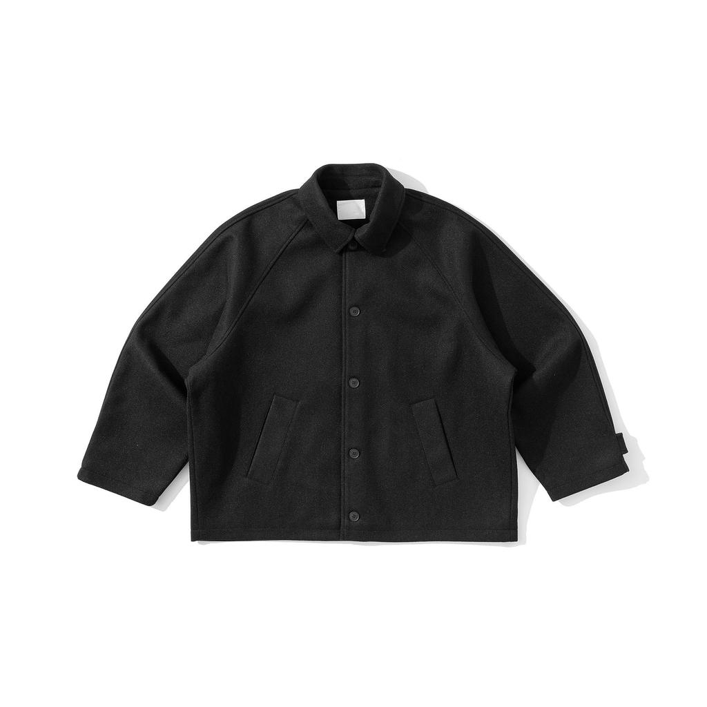 2025 Unisex Ρετρό Τουίντ Παλτό - Φαρδιά Ραγκλάν Μανίκια, Μονόκουμπο, Μόδα Άνοιξη/Φθινόπωρο