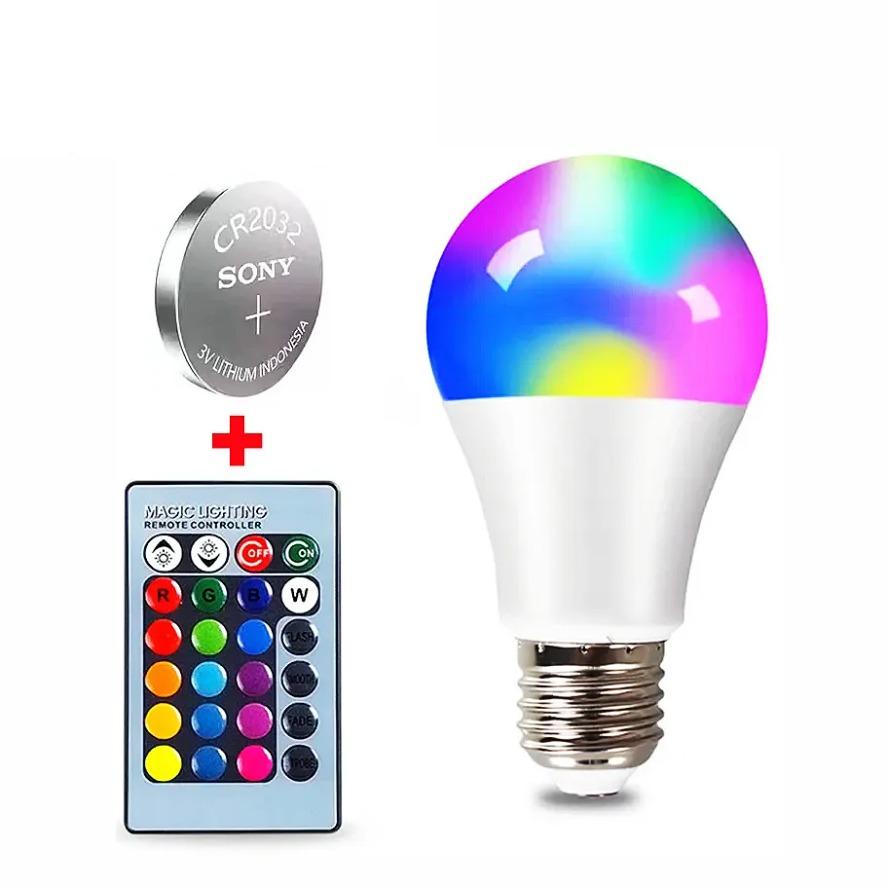 4W 10W 15W AC85-265V E27 LED RGB Lamp Bulb IR Remote Control RGB Bulb Smart LED RGBW Lamp Bulb For Home Atmosphere Decor