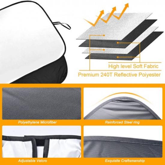 For Hyundai Kona 2018- Car Accessories Windshield Sun Shade Blocks UV Rays