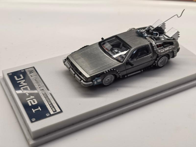 

MJ 1/64 Сплав Назад в Будущее Машина Времени DMC-12 Литая Модель Автомобиля Классический Металлический Точный Транспортный Средство Коллекция Дисплей Подарок