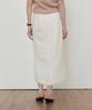 Step Around Tweed Fringe H-Line Skirt_Ivory