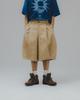 ANGLAN Pleated Volume Half Pants - Beige
