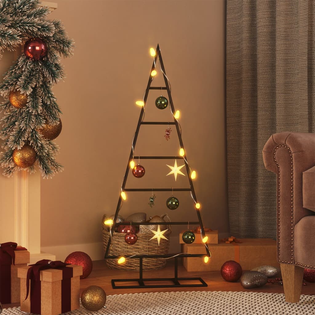 Metal Christmas Tree for Decorations Black 90 cm