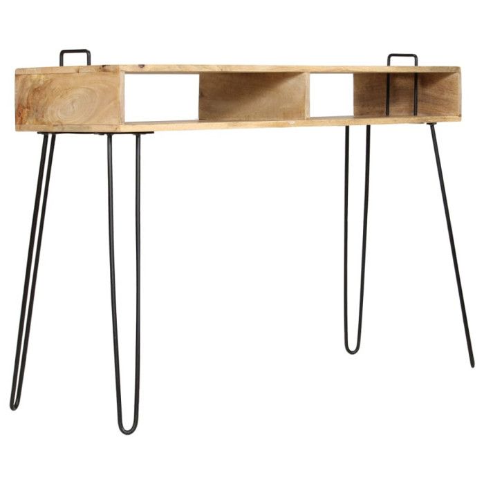 Table console - VIDAXL - Bois de manguier massif - Style industriel - 115 x 35 x 76 cm