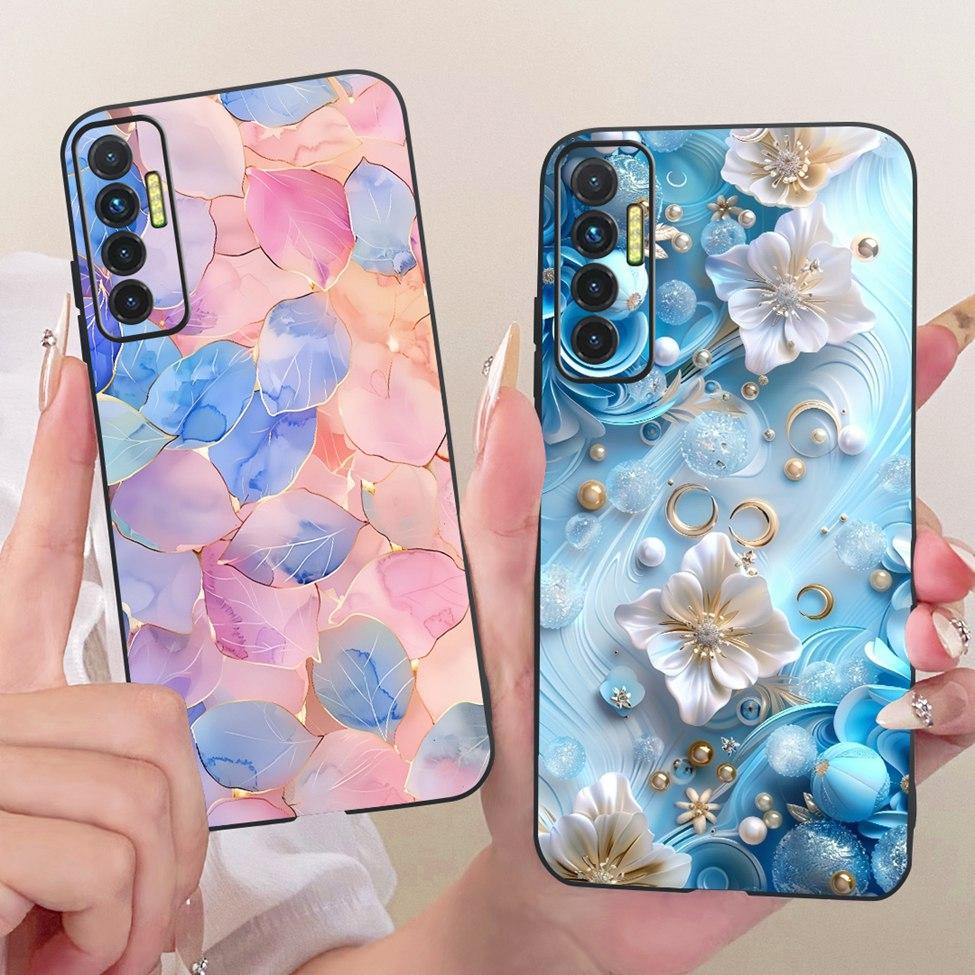 Casing For Tecno Camon 17P Cover Silicone Cute Cat Luxury Fashion Funny Painted Phone Case For Techno Camon 17P CG7 CG7n
