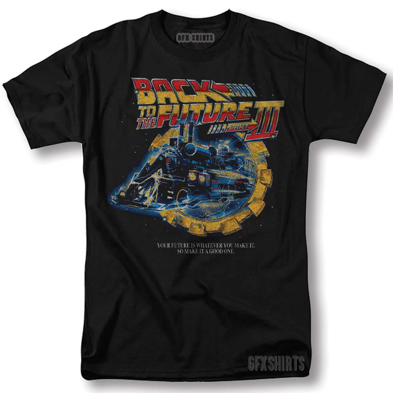 Назад в будущее Футболка Делориан Классический постер к фильму Графический дизайн Футболка 4XL