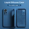 Liquid Silicone Case For Xiaomi Redmi Note 13 12 11 Pro Plus Turbo Speed 12S 12R 11S 11E 11T 4g 5g Soft Shockproof Full Cover