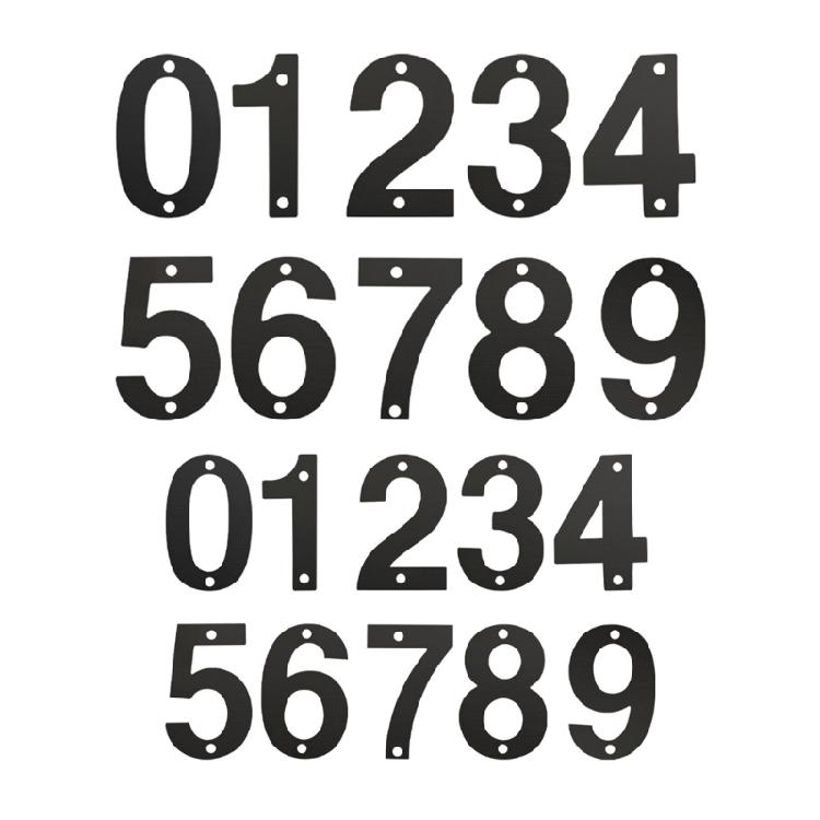 Contemporary Stainless Steel Building Numbers Modern Designings Address Number Plaste Simple Installation for Household