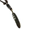 Clothing Accessories Personalized Simple Cowhide Necklace Adjustable Large Feather Pendant Sweater Chain