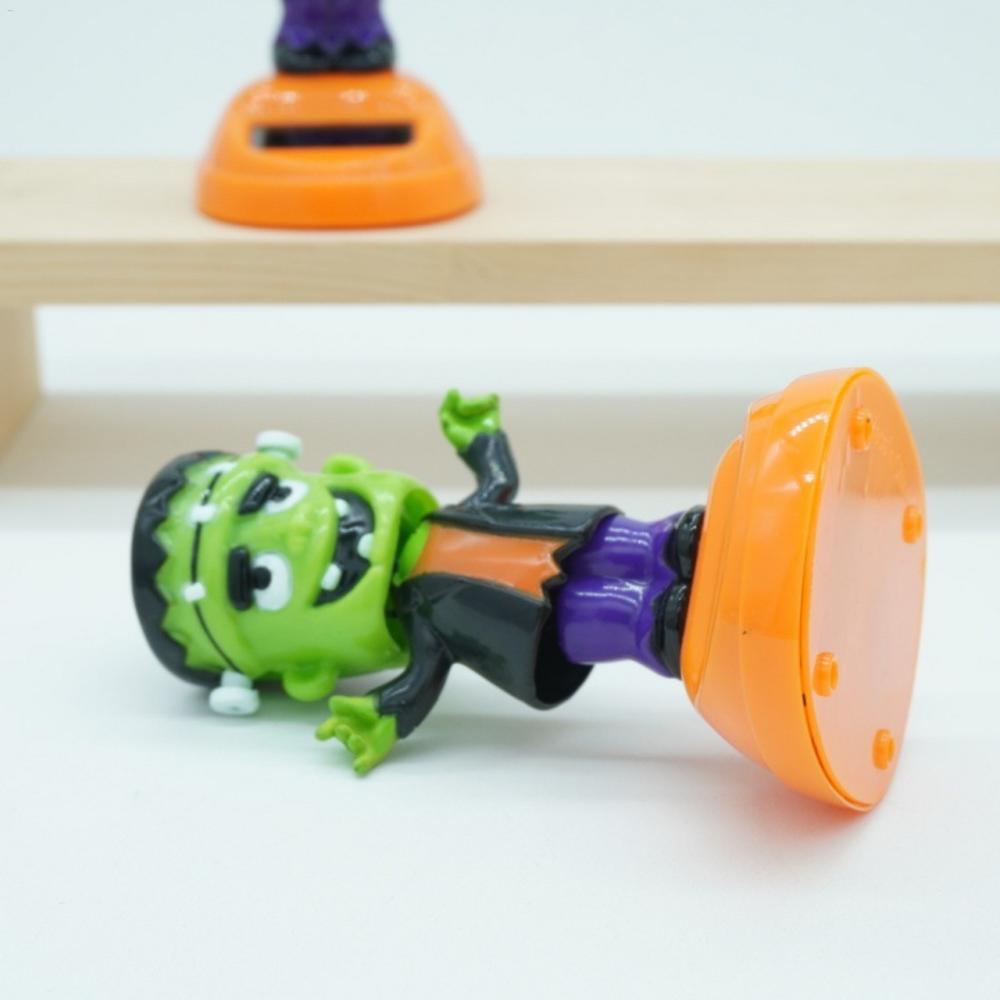 Bobble Head Dashboard Halloween Bobble Shaking Head Zombie Figurines Shaking Statue Dancing Toy Funny Zombie Interior Decor For