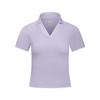 Under Armour Premier Comfortable Fashionable Sun Protection Golf Simple Versatile Short Sleeve Polo Shirt Women tops Light-Purple 1388706-535