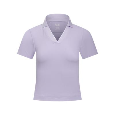 Polo de Manga Corta para Mujer Premier Cómodo Moderno Protección Solar Golf Sencillo Versátil tops Morado Claro 1388706-535