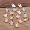 4 Colors DIY Alloy Jewelry: KC Gold Enamel Butterfly Pendant Charm
