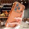 iPhone 17 Pro Max Rhinestone Lens Case: Drop-Proof, Electroplated Soft Shell, Transparent, Compatible with iPhone 14/13