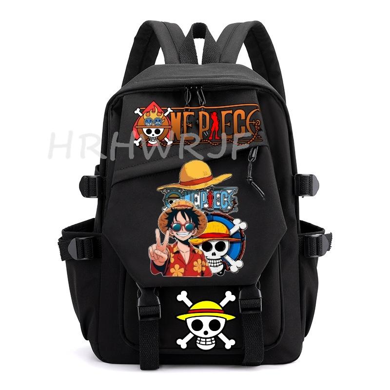 Anime ONE PIECE Backpack Monkey D Luffy College Backpack Girl Travel Book Backpack Nylon Leisure Women Laptop Men School Bags