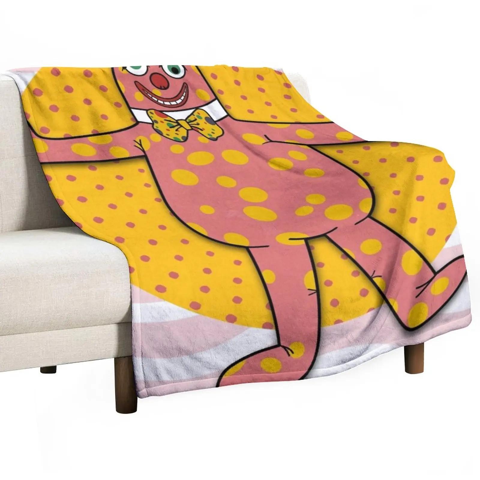 Mr Blobby II Throw Blanket Soft Plush Plaid Decorative Blankets manga 75X95CM