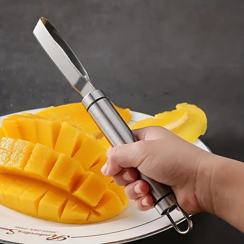 1PC Household Stainless Steel Cutting Mango Artifact Nucleator Peeling Mango Special Stainless Steel Fruit Slicer Meat Remover Kitchen Tools
