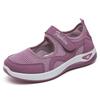 Women's Shoes New Velcro Casual Shoes Hollow Mesh Walking Shoes Breathable and Comfortable Single Shoes