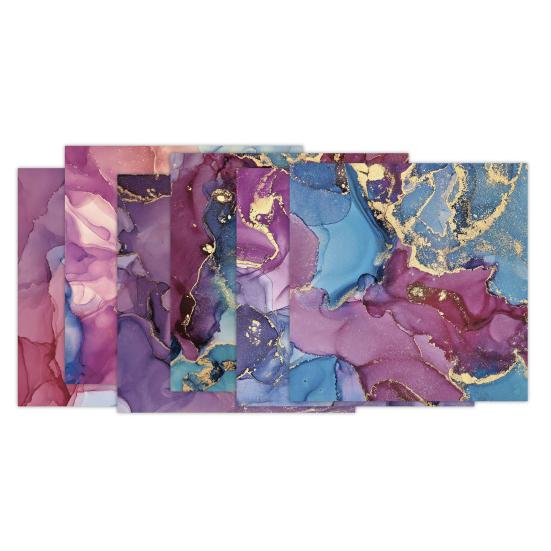 24Pcs/Set Scrapbook Paper DIY Retro Vintage Flower Print Design Background Paper for Greeting Cards