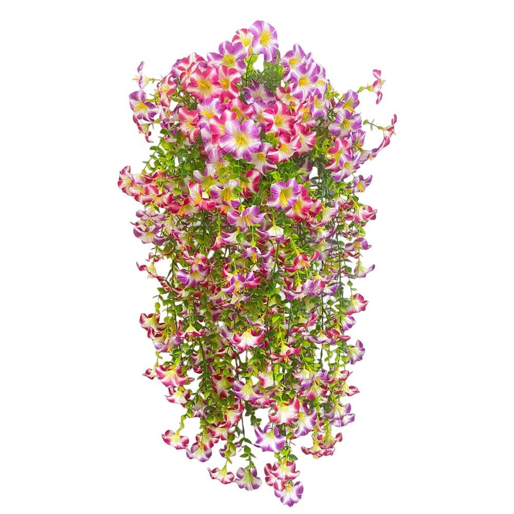 Accessoires Plante Grimpante Belle de Jour Réaliste Guirlande de Plantes Multicolore Ornement à Suspendre au Mur