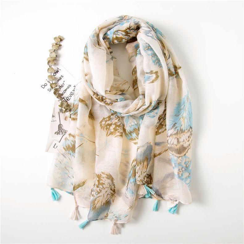 New Fashion Summer Women Scarf Bohemia Flower Beach Hijab Shawls and Wraps Female Foulard Echarpe Designer Pashmina Bandana