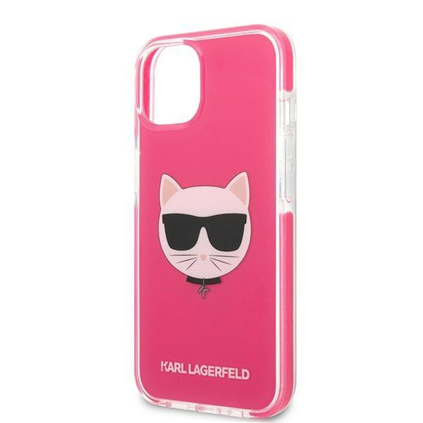 Karl Lagerfeld KLHCP13MTPECPI iPhone 13 / 14 / 15 6.1" Hardcase Fuchsia/fuschia Choupette Head